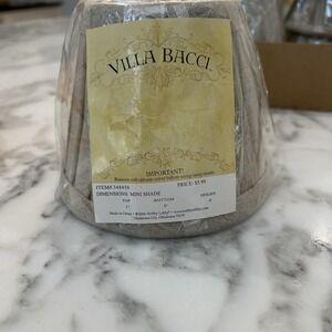 Villa Bacci Mini Lamp Shade Pleated Linen CLIP ON 3 X 5 X 4" Hobby Lobby New